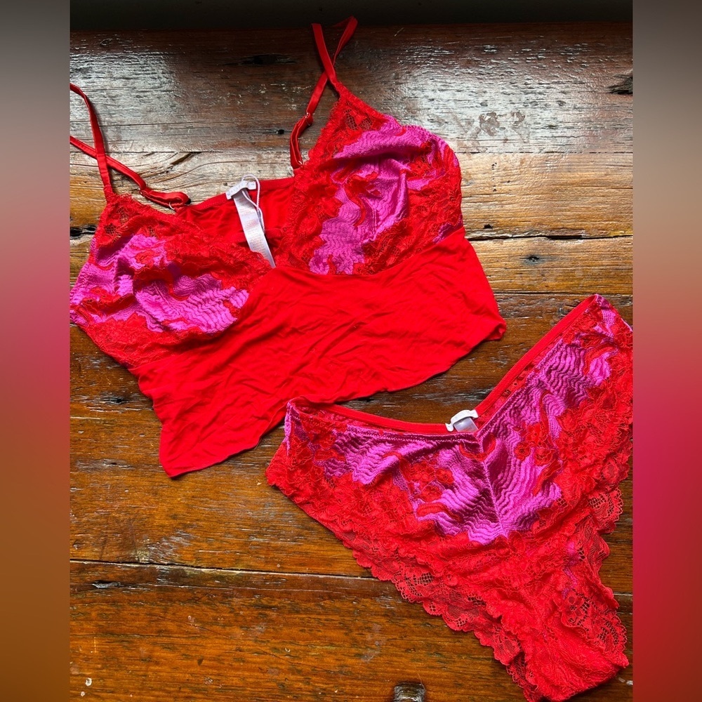 Lace’d Up Cami & Cheeky Panty Set